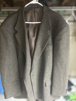 Natural Exchange Vintage Men s Wool Sport Coat Size 54 Dark Plaid Color