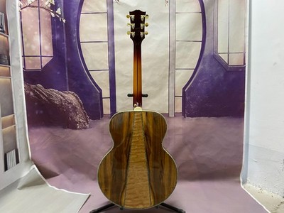 Jumbo SJ200 Style Acoustic Guitar Vintage Sunburst Solid Spruce Top 6 String