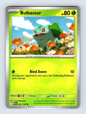 Bulbasaur - Mega Base Set 001/132 - Common - NM - Pokémon