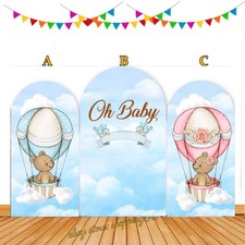 Arch Backdrop Oh Baby Baby Shower Newborn Gender Reveal Party Decorations Props