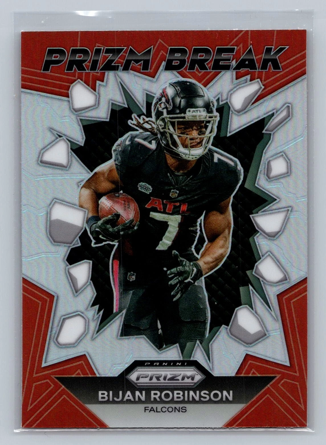 2023 Panini Prizm Bijan Robinson Prizm Break Prizms Silver Rookie #PB-8