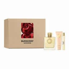 Burberry Goddess Eau De Parfum (3.4 oz + 0.33 oz + 2.5 oz B/L) Gift Set Women