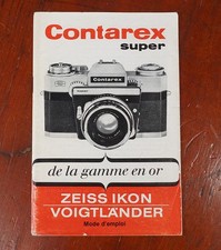 ZEISS CONTAREX SUPER FRONT SWITCH INSTRUCTION BOOK, IN FRENCH/226719