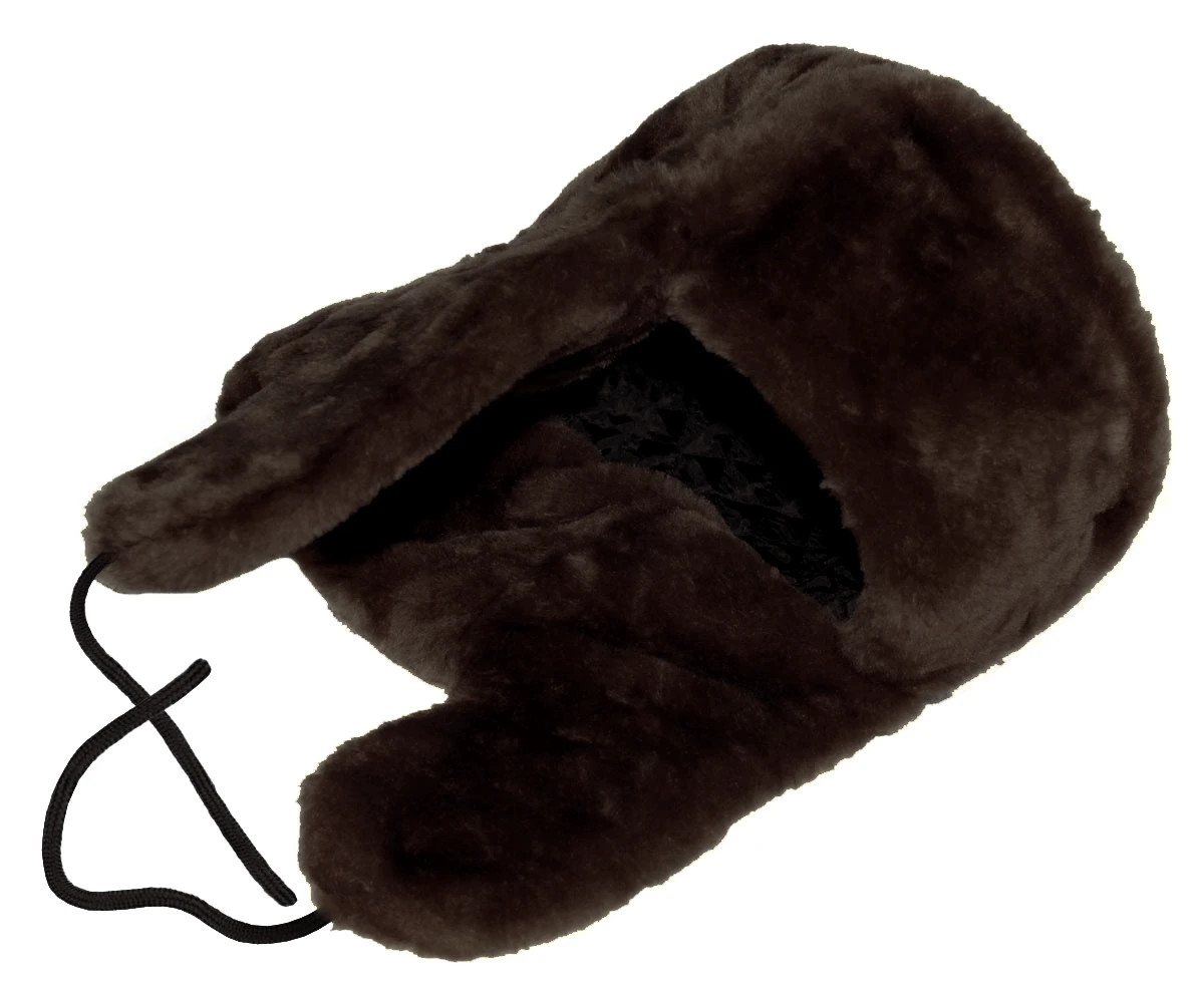 NEWRare, Wyeth, coral Ushanka faux fur Brown Ushanka Fur Hat Made From Beaver Fur and Brown Woll  main image 3