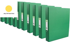 Image of 2 Ring 25Mm Paper over Board Green A4 Binder (Pack of 10)