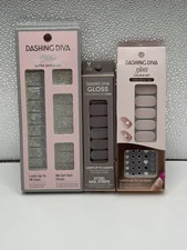 NEW Dashing Diva Gloss Ultra Shine Gel Gloss Palette Nail Strips (Lot Of 3)