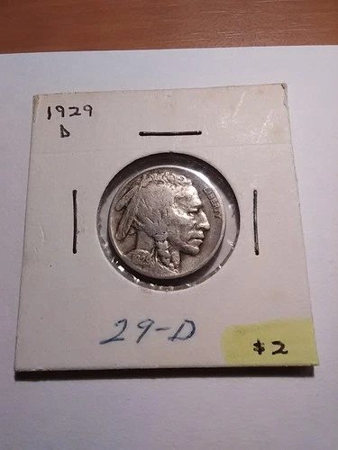 1929-D  Buffalo Nickel.