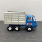 NICE Tiny Tonka Mound Minn Blue & White Stake Bed Dump Truck 1960’s