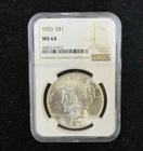 1923 Peace Dollar NGC MS64 Graded & Certified SEE PICS AND DESCRIPTION