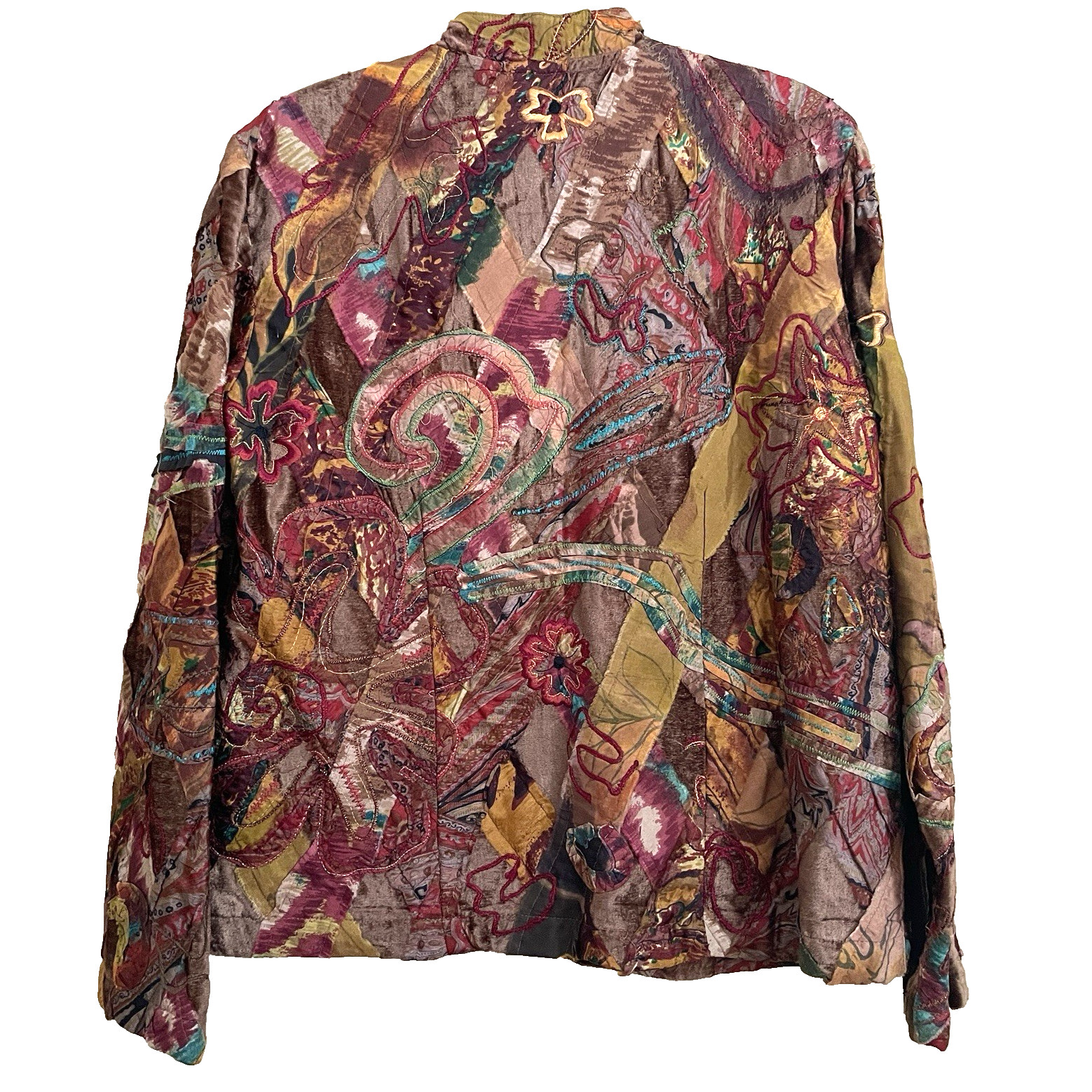 Chico's Patchwork Jacket Blazer Size 1 US Medium … - image 2