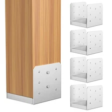 6x6 Post Base 5 Pcs, Adjustable Post Base Stainless Steel Concrete Internal 5...