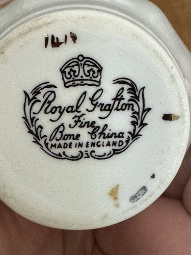 Royal Grafton Small 3.25”Creamer Floral Fine Bone China England. Numbered - Picture 4 of 10