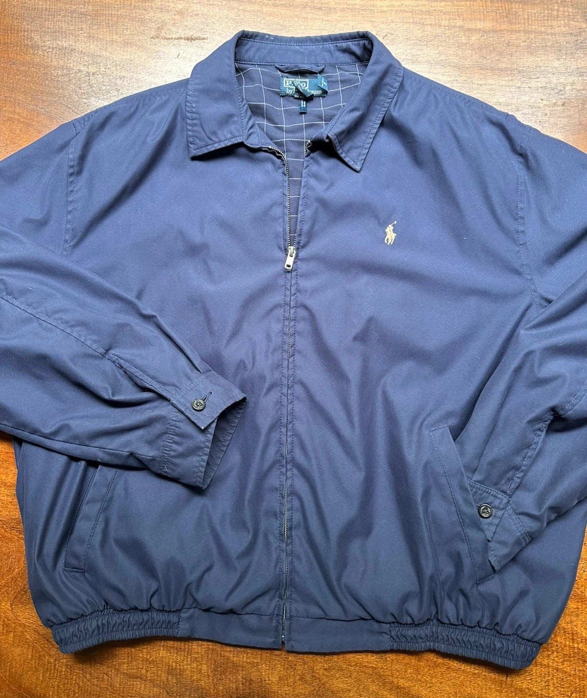 Polo Ralph Lauren Navy Zip Jacket Men’s XXL Lightweight Windbreaker Classic Pony