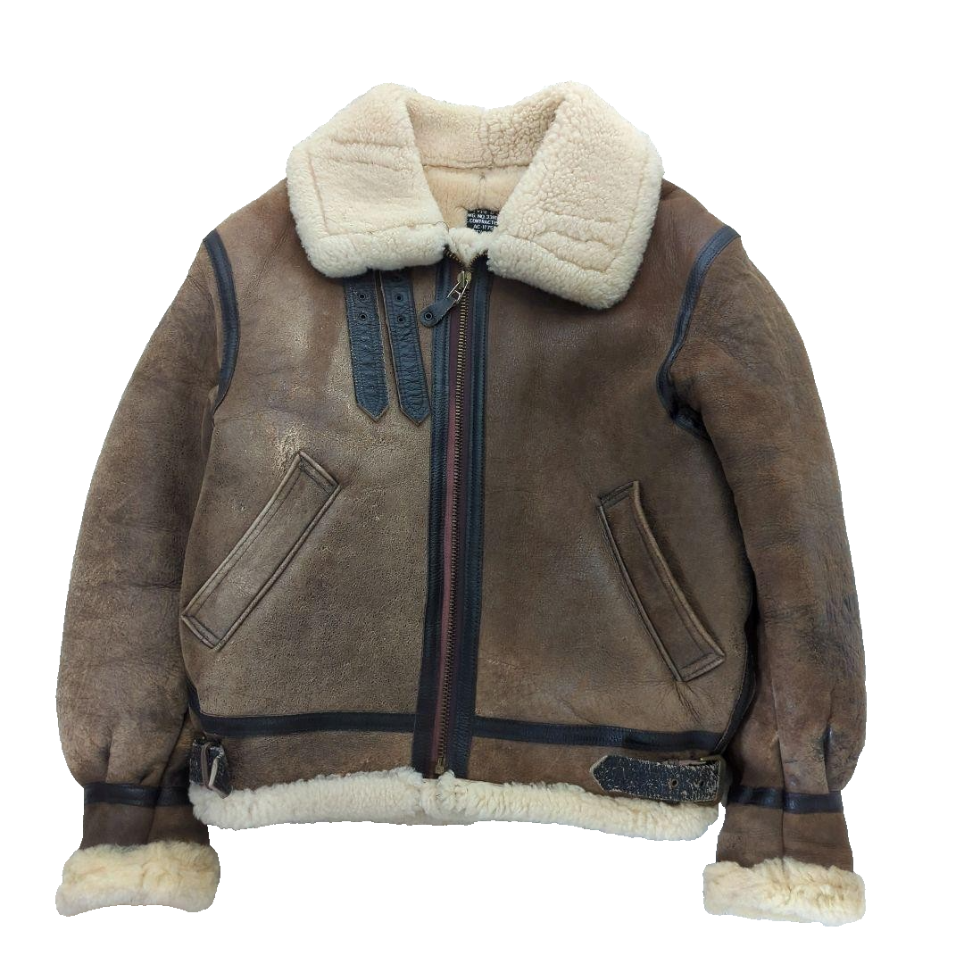 ＡＶＩＲＥＸ　Ｂ－３　３８ AVIREX Type B-3 (B3) Size 38 Flight Mouton Leather Jacket