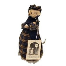 Vintage Hand Crafted Mouse Figurine By Diane Freeman Designs England 6” Gown