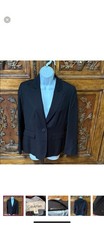 Calvin Klein Black With Blue Pinstripe Blazer Size 8P Excellent Condition