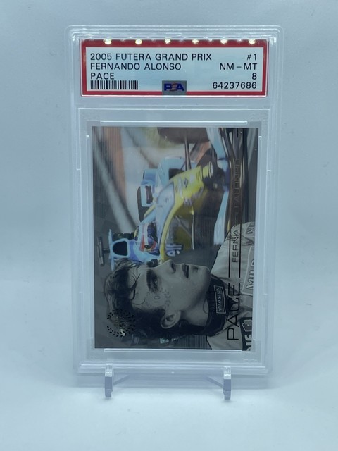 2005 Futera Grand Prix Fernando Alonso Pace #1 PSA 8 Formula 1 F1