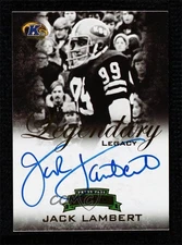 2008 Legends Legendary Legacy Gold Signatures /99 Jack Lambert #LL-JL Auto HOF