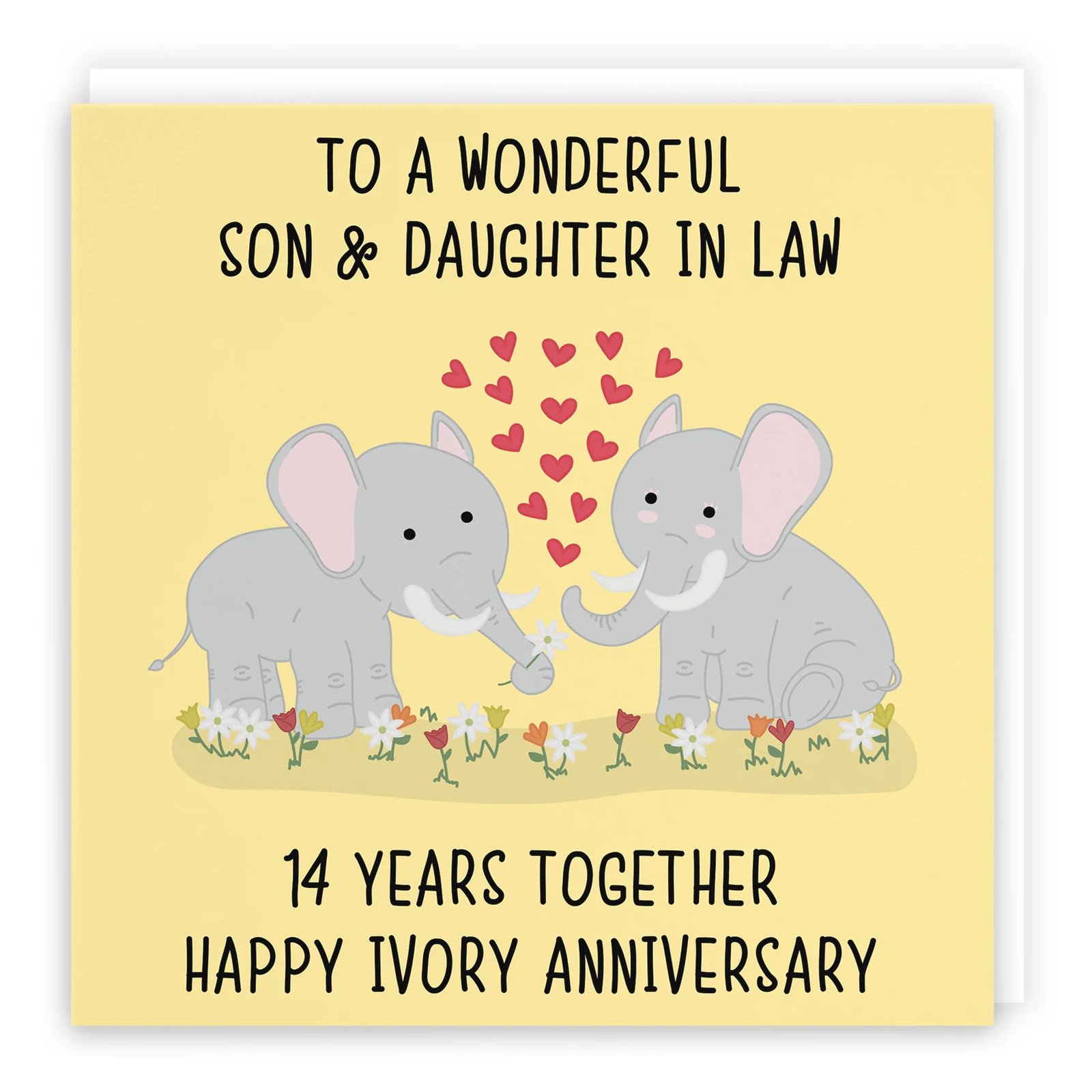 14th Son And Daughter In Law Anniversary Card Iconic