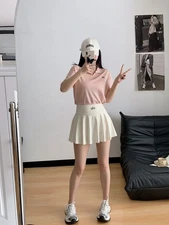 AIo Tennis Skirts Elastic Waist Yoga Women's Speed Drying Running Fitness Skorts