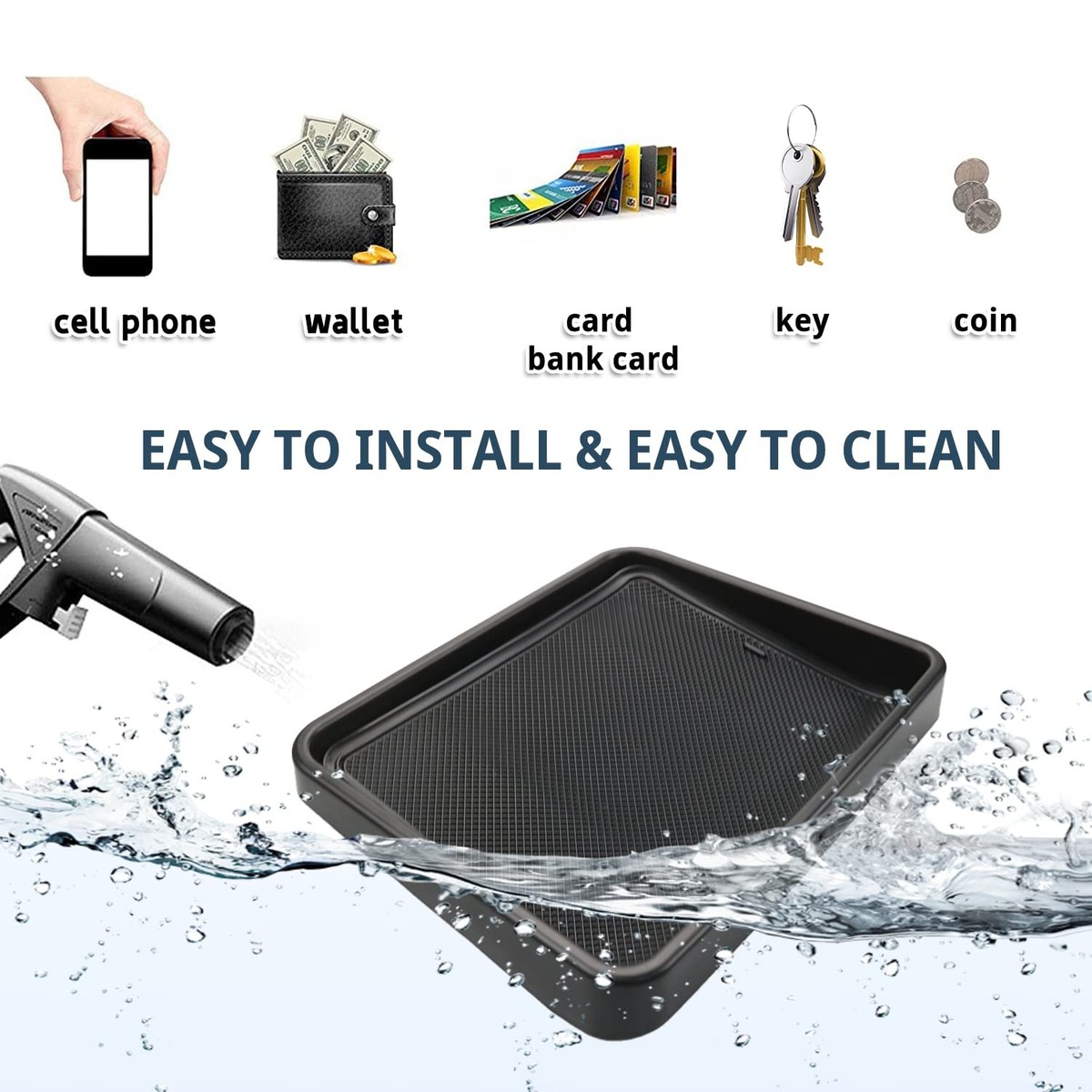 Organizer Console Centrale Per Suzuki Jimny JB23/JB33 1998-2018 - Portaoggetti Posteriore In ABS E Pelle - Foto 4