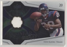 2008 Upper Deck Icons Future Stars Materials Silver Steve Slaton #FSM26 gh4