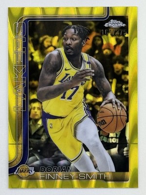 Dorian Finney-Smith 2025-26 Topps Chrome Yellow RayWave Refractor /275 #192 NBA