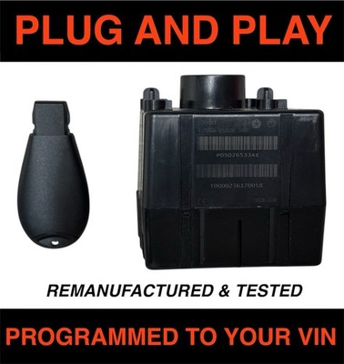 Dodge Chrysler Jeep Wireless Ignition Switch Module +Key 05026533 VIN PROGRAMMED