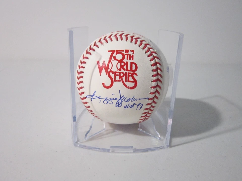 official 1978 World Series Baseball signed by REGGIE JACKSON & BUCKY DENT ~ JSA - Image 2 of 4