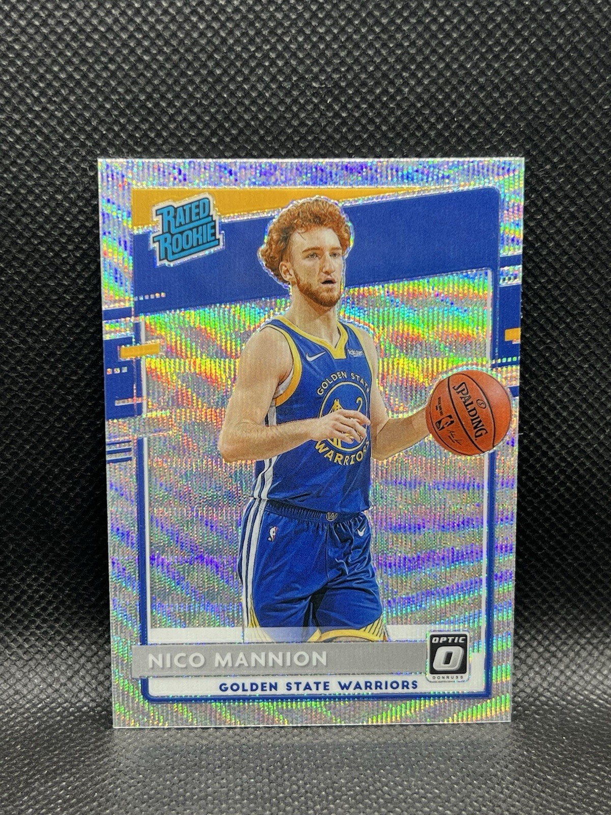 2020-21 Optic Nico Mannion SILVER WAVE FANATICS RATED ROOKIE 190 Warriors Panini