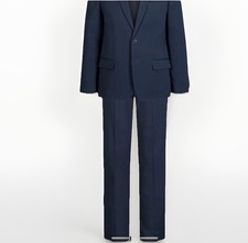 Calvin Klein Boys 2-Piece Formal Suit,Bright Blue Stretch,10, Flat Front Pants