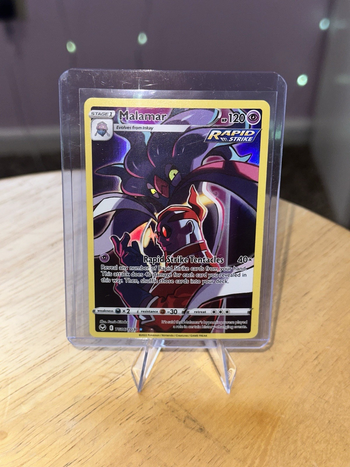 Malamar TG06/TG30 Silver Tempest FA Holo Pokemon Card NM