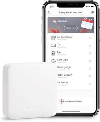 SwitchBot Hub Mini Smart Control Hub für TV AC Infrarot Universal Fernbedienung funktioniert