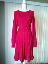 Eliza J Sweater Dress Pink Long Sleeve Size Large