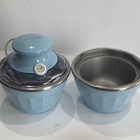 Hamilton Beach Half Pint Soft Serve Ice Cream Maker 2 Freezer Bowls Blue Tested