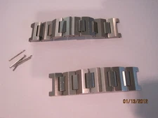 Stainless Steel Fold Over Deployment Buckle W/5 Links 18mm Watch Band 3.25"
