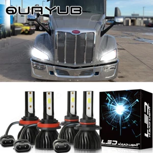Pour Peterbilt 579 Camion tracteur de base 2013-2023 LED Kit d'ampoules de phares de faible intensité