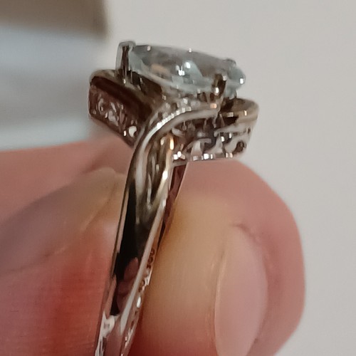 Sterling Silver and Gold Aquamarine Ring - 第 10/11 張圖片