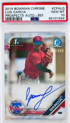 シングルカード Luis Garcia 1st Bowman Chrome Autographs LUIS GARCIA 2019 BOWMAN CHROME PROSPECTS ATOMIC REFRACTOR