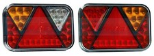 PAIR OF 12V UNIVERSAL LED REAR COMBINATION LIGHTS LAMPS FOR TRAILERS CARAVANS