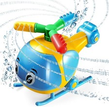 Helicopter Water Sprinkler for Kids, Spinning Sprinkler for Yard, Sprays Water