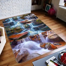 3D Rock Stone Waterfall NAO1903 Game Rug Mat Elegant Photo Carpet Mat Fay