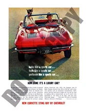 1963 General Motors Chevrolet Corvette Sting Ray Magazine Promo Ad 8x10 Photo