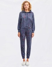 SUNDRY FLORAL PLEAT SLEEVE HOODIE 1