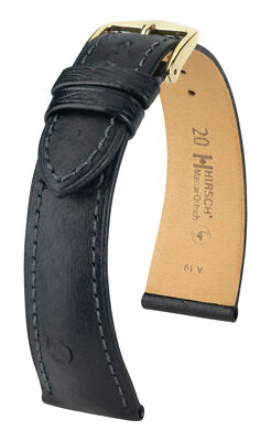 HIRSCH MASSAI OSTRICH OSTRICH LEATHER WATCH STRAP QUICK RELEASE 18,19,20 MM US