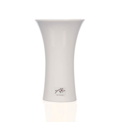 Porzellan- VASE ''TULIP'' 17cm creme WEISS. Blumenvase, Porzellanvase, Keramikvase