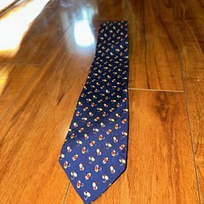Brooks Brothers Makers And Merchants Mens Neck Tie Navy Blue 100 Silk USA