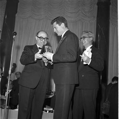 Italian Actor Marcello Mastroianni At The Nastri Dargento Old Photo 1950S