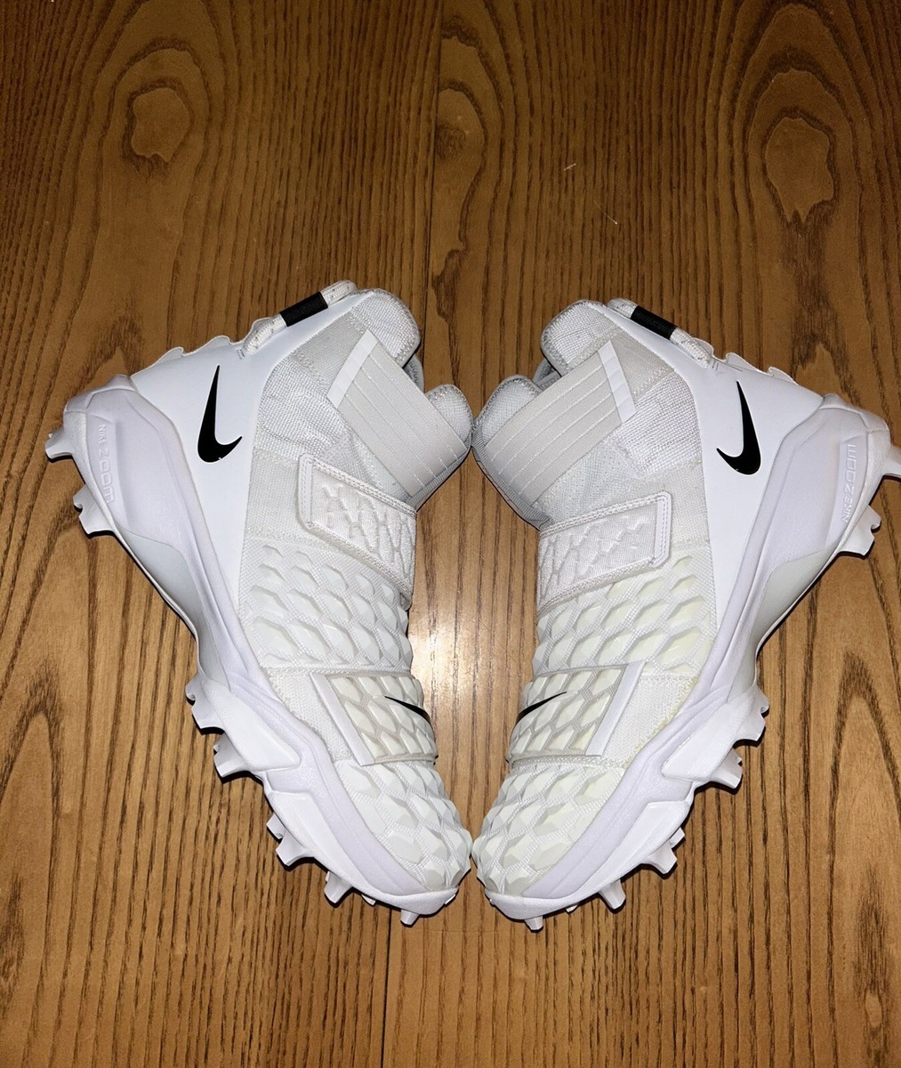 NIKE Force Savage‎ Elite 2 Shark Lineman Football Cleats Mens 16 White Black Size 16) Nike Force Savage Elite 2 Shark Football Cleats  main image 4