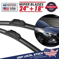 Front Windshield Wiper Blades Pair 24"+18" All Season For Cadillac CT6 2017-2018